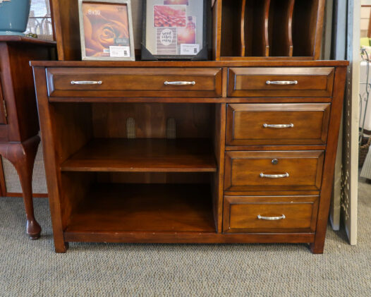 Wood Desk with Hutch - Image 3