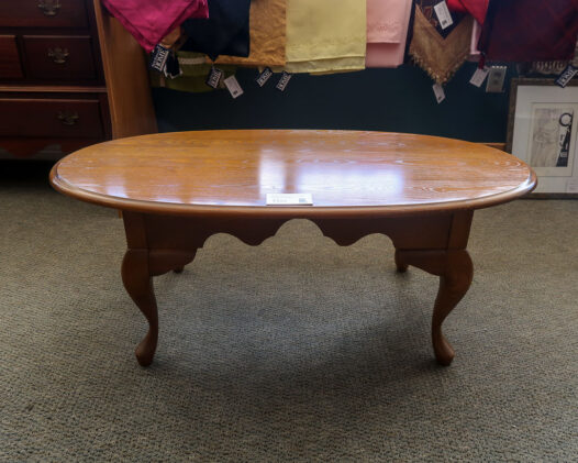 Oval Oak Coffee Table - Image 2