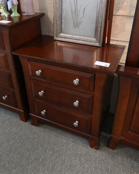 Dark Wood Nightstand - Image 2