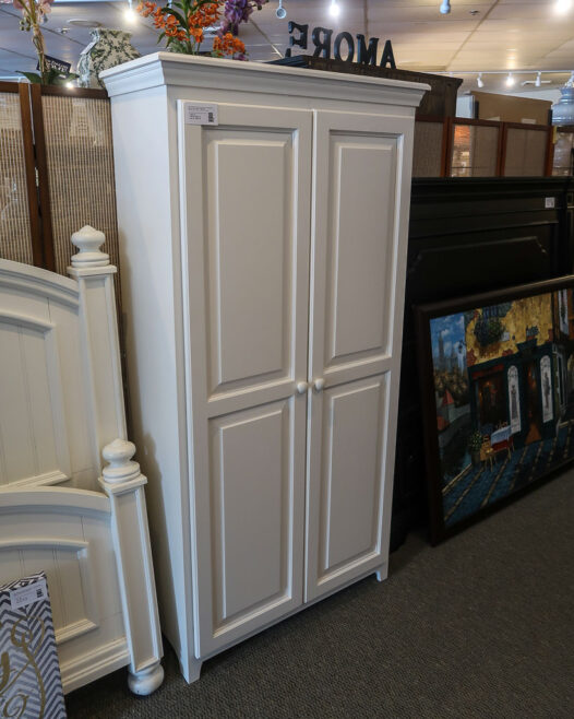 White Two Door Cupboard - Image 2