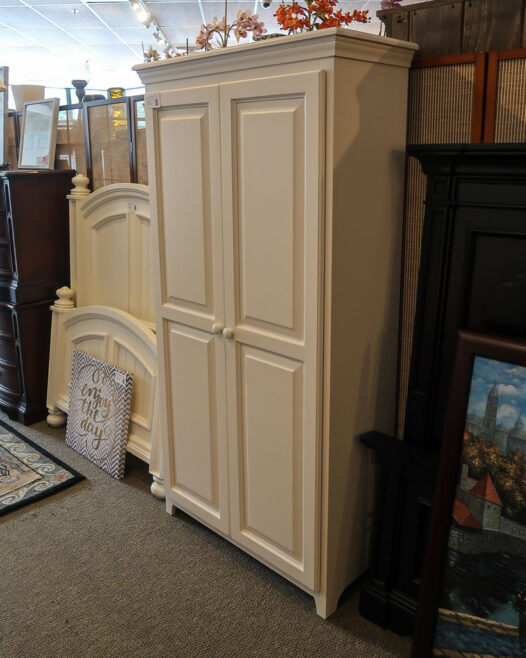 White Two Door Cupboard - Image 4