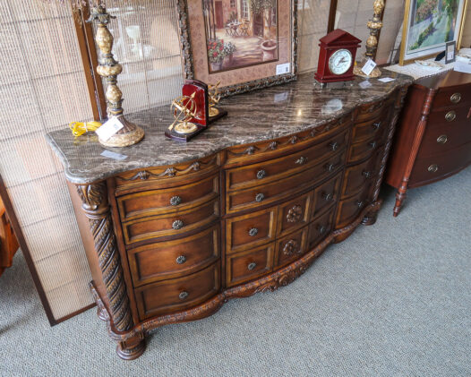 Ornate Dark Finish Dresser - Image 3