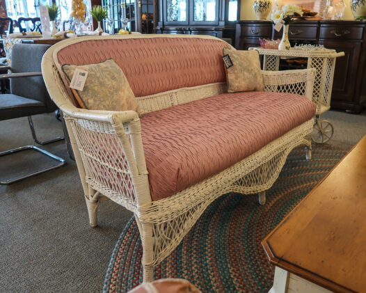 Vintage Wicker Sofa - Image 4