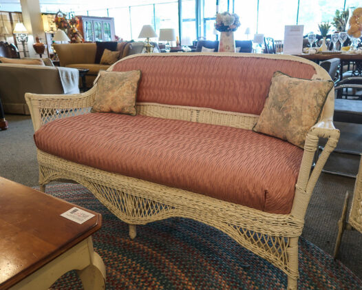 Vintage Wicker Sofa - Image 5
