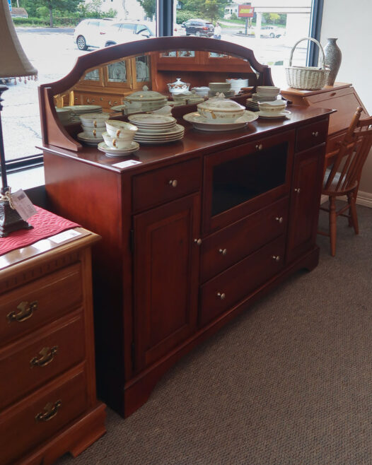 Mirrored Wood Sideboard