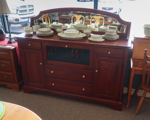 Mirrored Wood Sideboard - Image 2