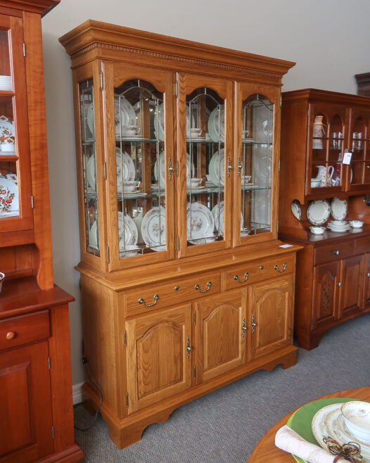 Colonial Oak Buffet Hutch