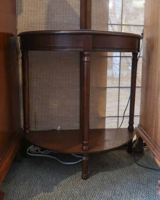 Wood Demi Lune Table - Image 3