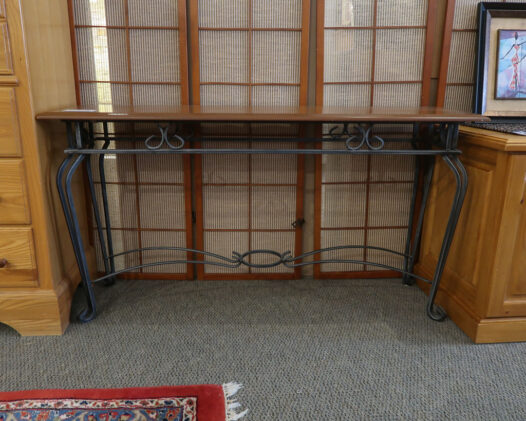 Wood Sofa Table w/Metal Base - Image 2