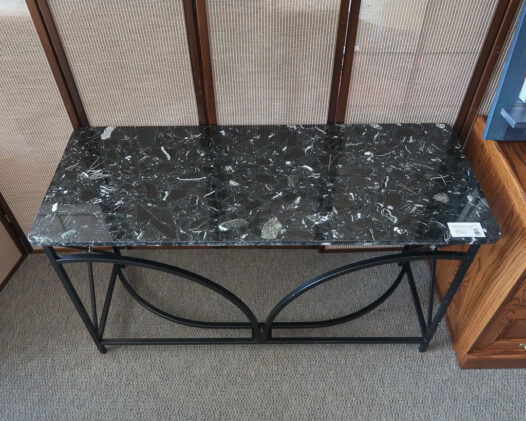 Black Marble Top Foyer Table - Image 2