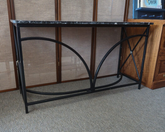 Black Marble Top Foyer Table - Image 4