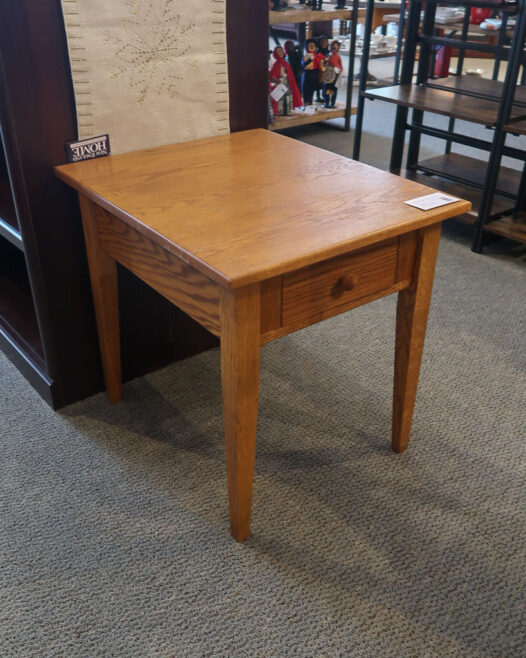 Oak End Table As Is - Image 2