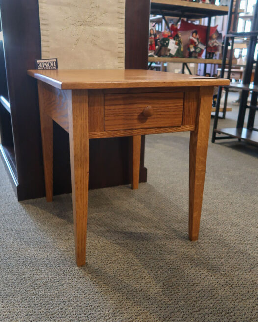 Oak End Table As Is - Image 3