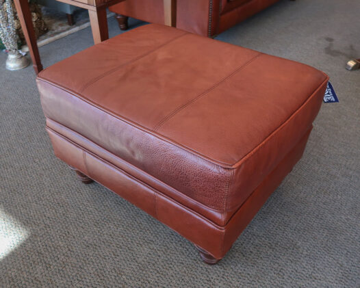 Broyhill Leather Ottoman - Image 3