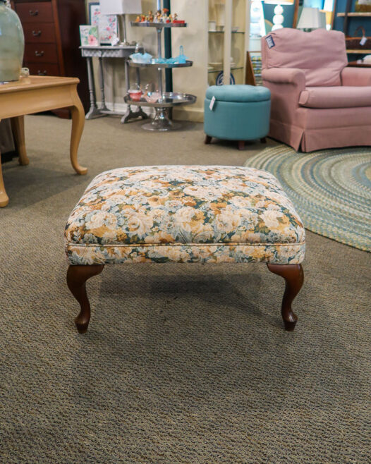 Vintage Floral Ottoman