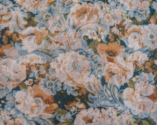 Vintage Floral Ottoman - Image 4