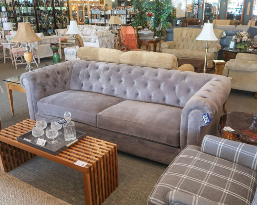 Grey Tufted Sofa - Image 3