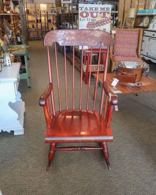Red Wood Rocking Chair