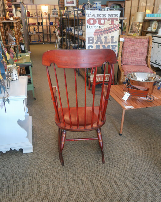 Red Wood Rocking Chair - Image 3