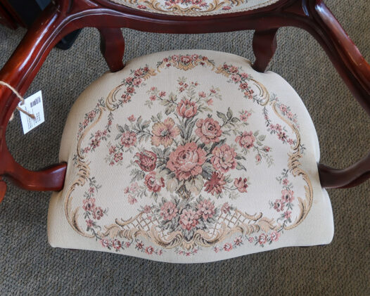 Upholstered Wood Arm Chair - Image 4