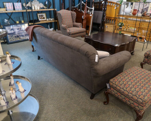 Grey Tufted Studded Sofa - Image 2