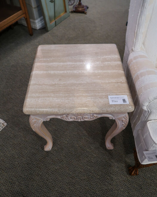 Travertine End Table - Image 2