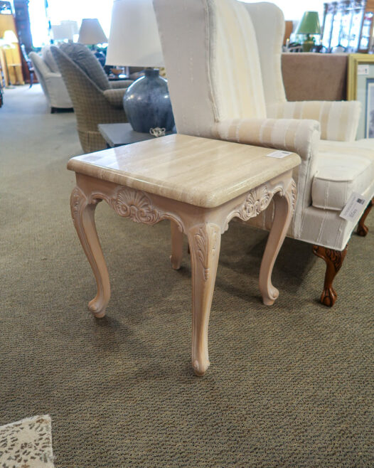 Travertine End Table - Image 3