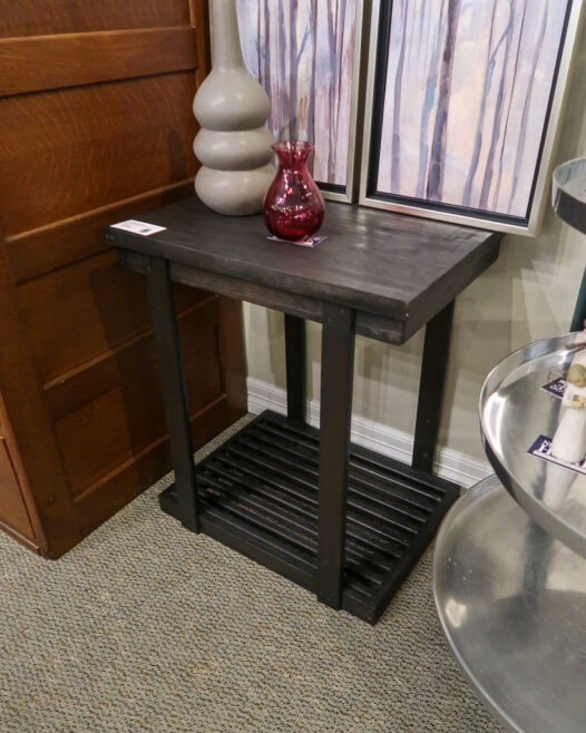 Black Slat Wood Table - Image 2
