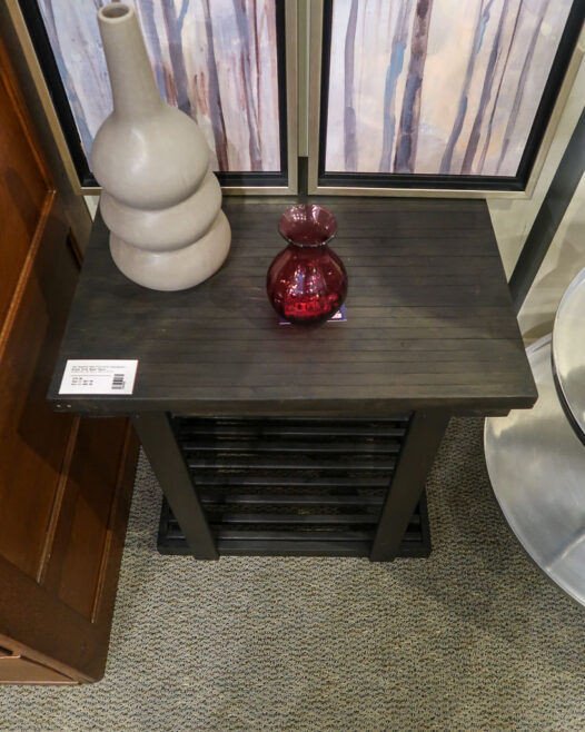 Black Slat Wood Table - Image 3