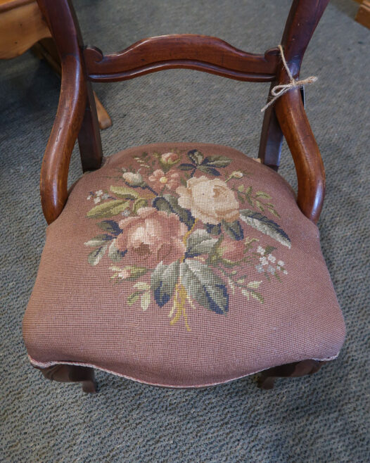 Vintage Embroidered Chair - Image 2