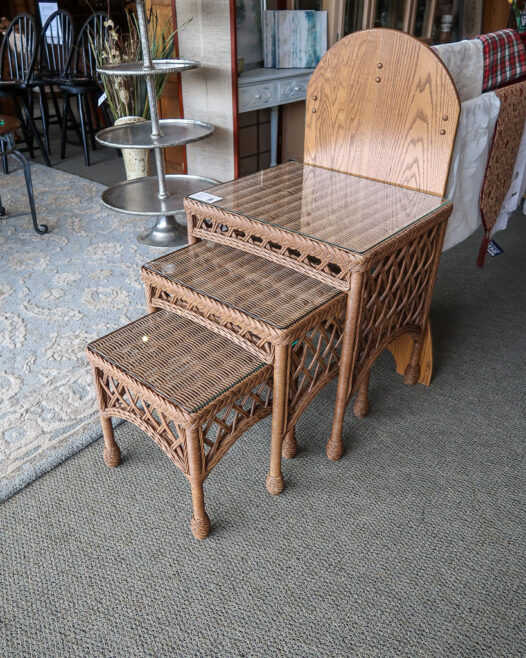 Wicker Nesting Tables - Image 3