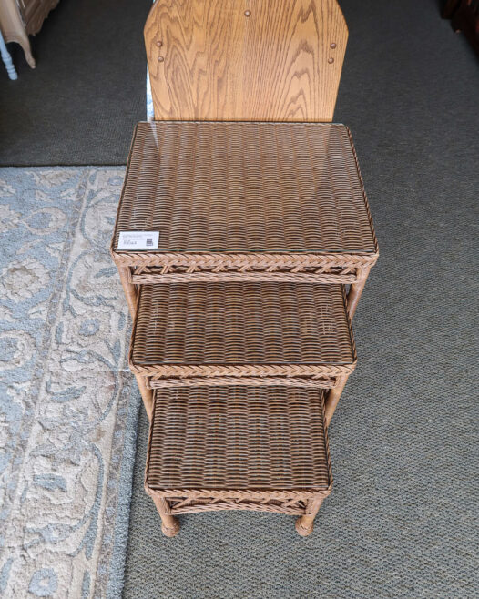 Wicker Nesting Tables - Image 5