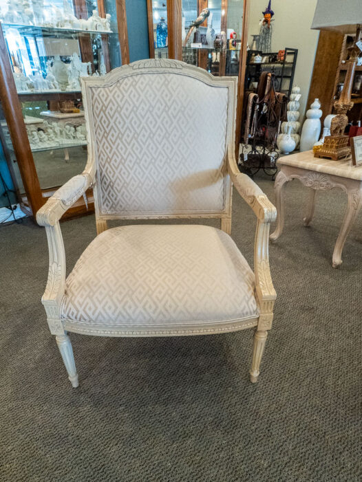 Ivory Upholstered Arm Chair