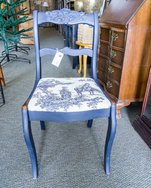 Vintage Blue Toile Chair