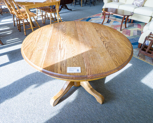 Oak Pedestal Dining Table - Image 2