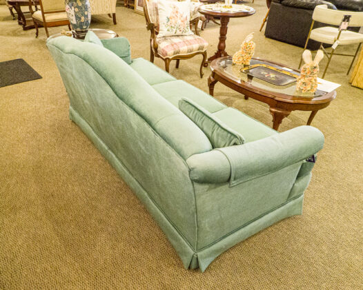 Vintage Velvet Camelback Sofa - Image 2