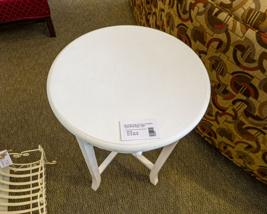 White Round Accent Table - Image 2