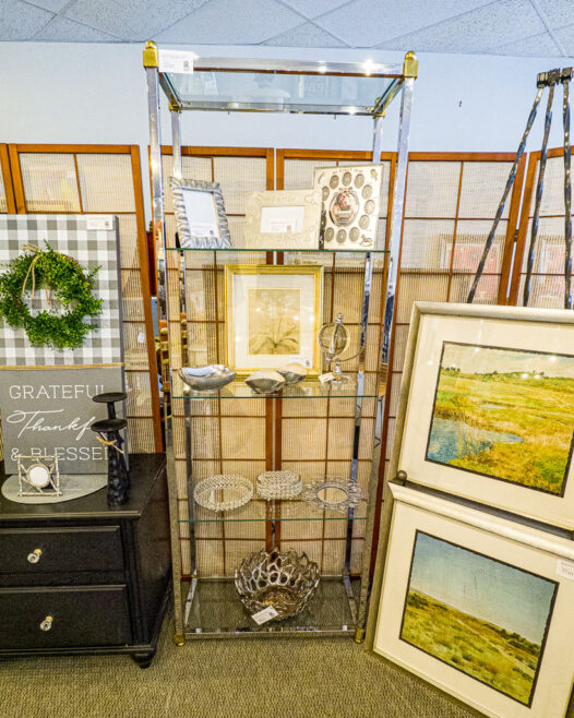 Chrome & Glass Etagere- As Is