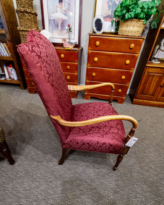 Cranberry Upholstered Chair - Image 3