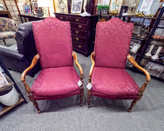 Cranberry Upholstered Chair - Image 4
