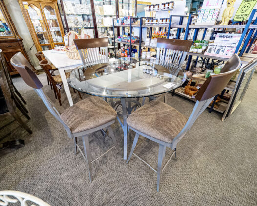 Glass Top Pub Dining Set