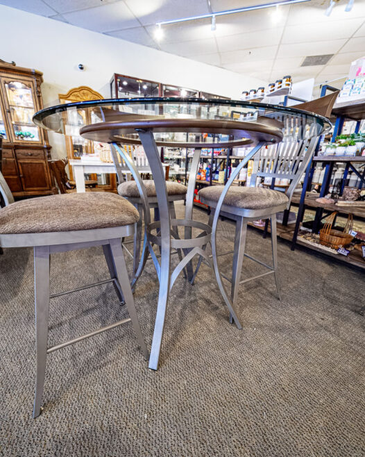Glass Top Pub Dining Set - Image 2