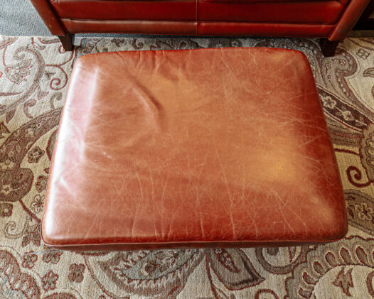 Leather Ottoman - Image 2