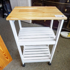 White Tiered Rolling Cart