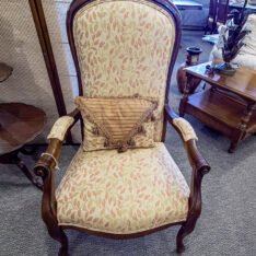 Vintage Pink Leaf Arm Chair
