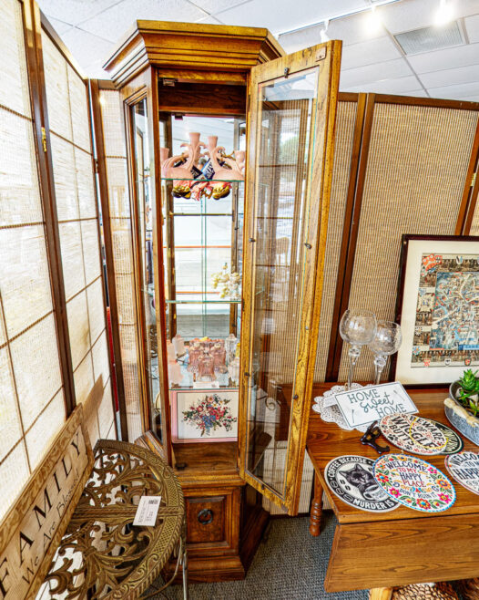 Wood Curio Cabinet - Image 2
