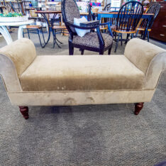 Upholstered Roll Arm Bench