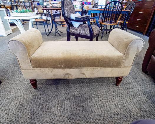 Upholstered Roll Arm Bench