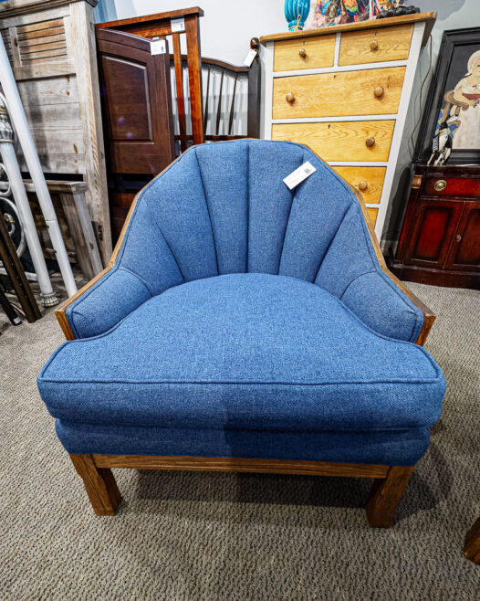 VTG MCM Oak Barrel Chair