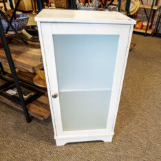 Frosted Door Ivory Cabinet